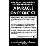 Miracle on Front St flyer - examining WSIB claims