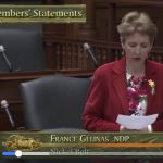 video of Frances Gelinas statement in the House on WSIB practices