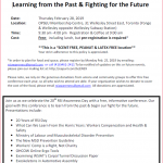 Flyer for International RSI Awareness Day Toronto