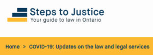 link to Steps to Justice updates on COVID-19