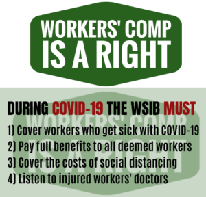 WCIAR petition to WSIB on what the WSIB should do for injured workers during COVID-19