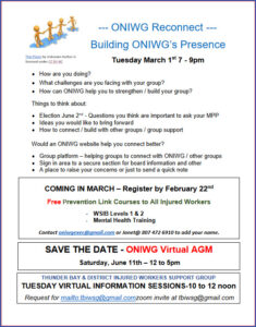 ONIWG brochure on Reconnect meeting March 1 7-9 pm 2022
