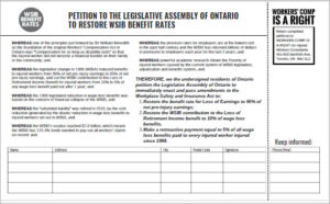 click to download and print petition to restore WSIB benefit rates