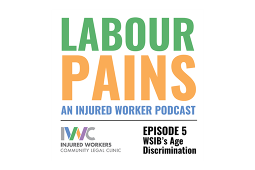 flyer of podcast on WSIB age discrimination