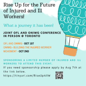 Flyer with registration link https://tinyurl.com/RiseUp4IIW for the ONIWG & OFL conference Oct 1-2