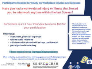McMaster claim suppression study recruitment