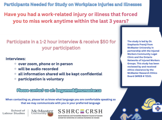 McMaster claim suppression study recruitment
