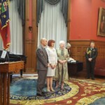 Lieutenant Governor and Maryam Nazemi at ceremony awarding Ontario Medal for Good Citizenship, Queen's Park