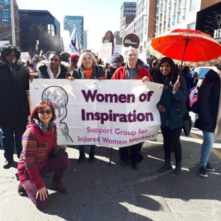 International Women's Day march, Bloor St, 2018
