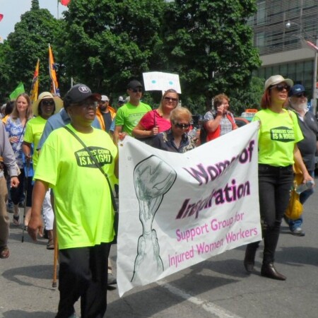 Joining the march to the Ministry of Labour, 2018
